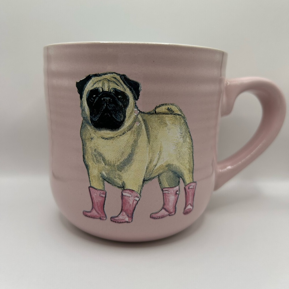 Belle Madison pink pug mug